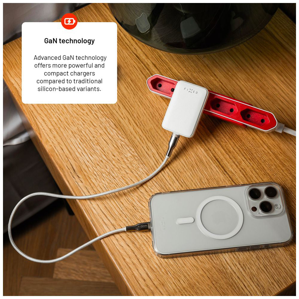 Sieťová nabíjačka Fixed, 30W, 3A, 1 x USB-C, Biela