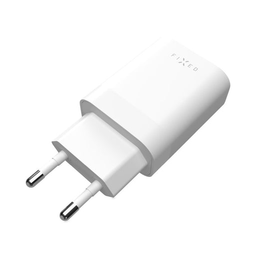 Sieťová nabíjačka Fixed, 35W, 3A, 2 x USB-C, Biela