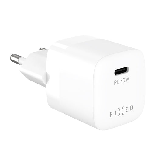 Sieťová nabíjačka Fixed Mini2, 30W, 3A, 1 x USB-C, Biela