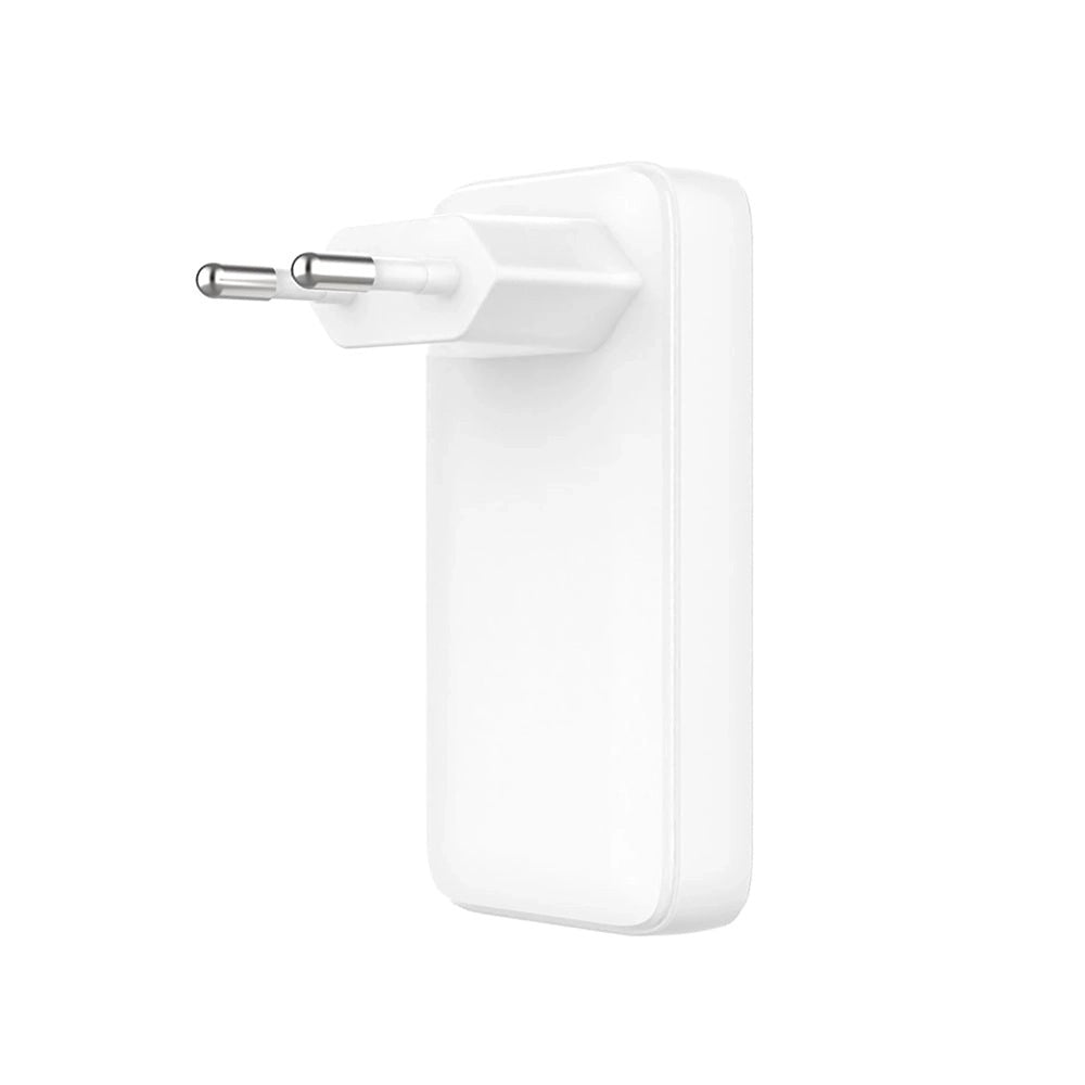 Sieťová nabíjačka Fixed Slim, 45W, 3A, 2 x USB-C, Biela