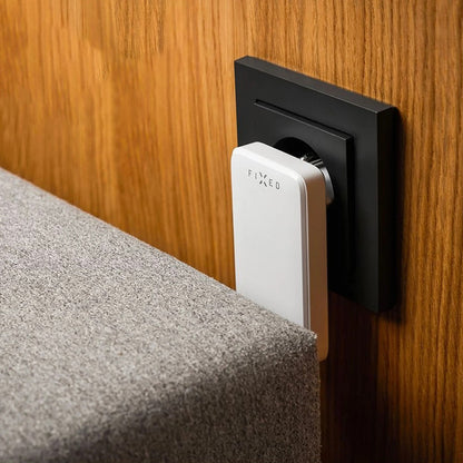 Sieťová nabíjačka Fixed Slim, 45W, 3A, 2 x USB-C, Biela