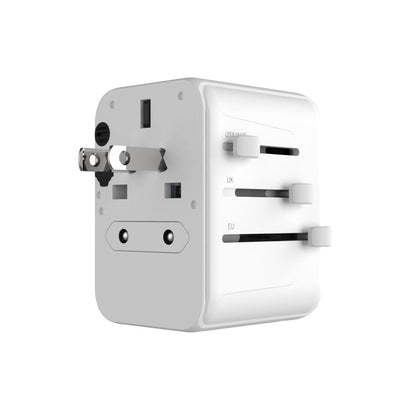 Sieťová nabíjačka Fixed Travel, 30W, 3A, 2 x USB-A - 1 x USB-C, Biela