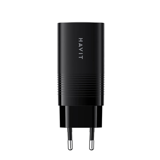 Sieťová nabíjačka HAVIT UC20, 65W, 3A, 1 x USB-A - 2 x USB-C, Čierna
