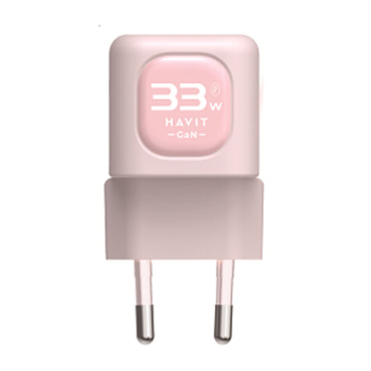 Sieťová nabíjačka HAVIT UC230, 33W, 3A, 1 x USB-A - 1 x USB-C, Ružová