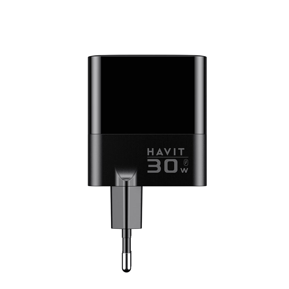 Sieťová nabíjačka HAVIT UCLE001, 30W, 3A, 2 x USB-A - 1 x USB-C, Čierna