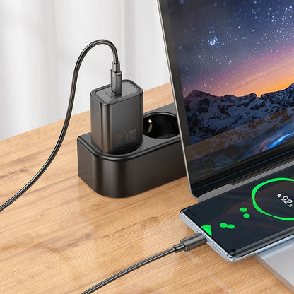 Sieťová nabíjačka HOCO N60, 20W, 3A, 1 x USB-C, Čierna