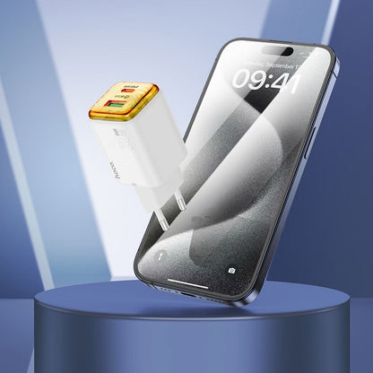 Sieťová nabíjačka HOCO N52, 20W, 3A, 1 x USB-A - 1 x USB-C, Biela