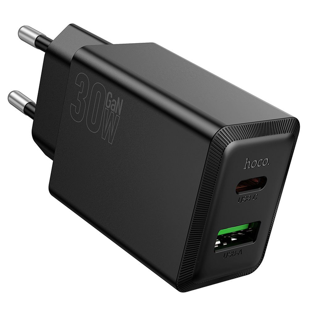 Sieťová nabíjačka HOCO N71, 30W, 3A, 1 x USB-A - 1 x USB-C, Čierna