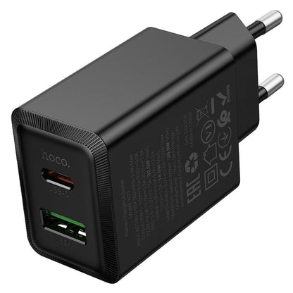 Sieťová nabíjačka HOCO N71, 30W, 3A, 1 x USB-A - 1 x USB-C, Čierna