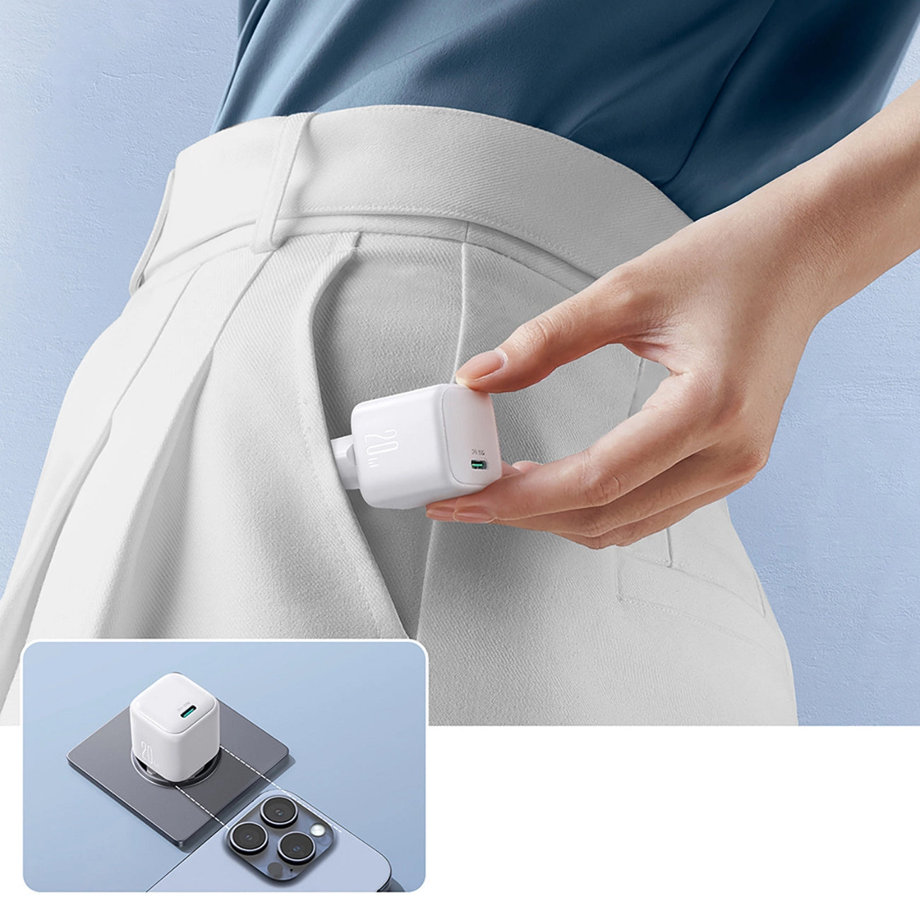 Sieťová nabíjačka Joyroom JR-TCG08, 20W, 3A, 1 x USB-C, Biela
