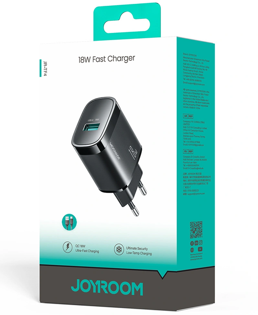 Sieťová nabíjačka Joyroom JR-TF4, 18W, 3A, 1 x USB-A, čierna