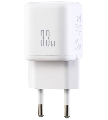 Joyroom JR-TG7 Network Charger, 33W, 3A, 1 x USB-A - 1 x USB-C, White