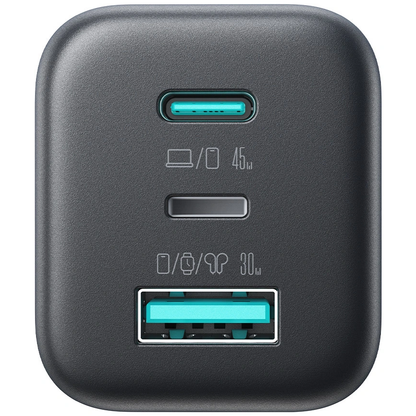 Sieťová nabíjačka Joyroom JR-TO1, 45W, 3A, 1 x Lightning - 1 x USB-A - 1 x USB-C, čierna