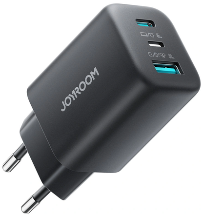 Sieťová nabíjačka Joyroom JR-TO1, 45W, 3A, 1 x Lightning - 1 x USB-A - 1 x USB-C, čierna
