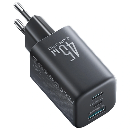 Sieťová nabíjačka Joyroom JR-TO1, 45W, 3A, 1 x Lightning - 1 x USB-A - 1 x USB-C, čierna