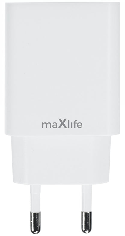 Sieťová nabíjačka MaXlife MXTC-13-20AC, 20W, 3A, 1 x USB-A - 1 x USB-C, Biela