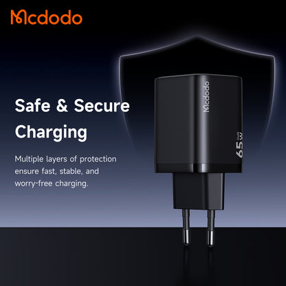 Sieťová nabíjačka McDodo CH-0850 Ultimate Mini, 65W, 3,25A, 1 x USB-C, čierna