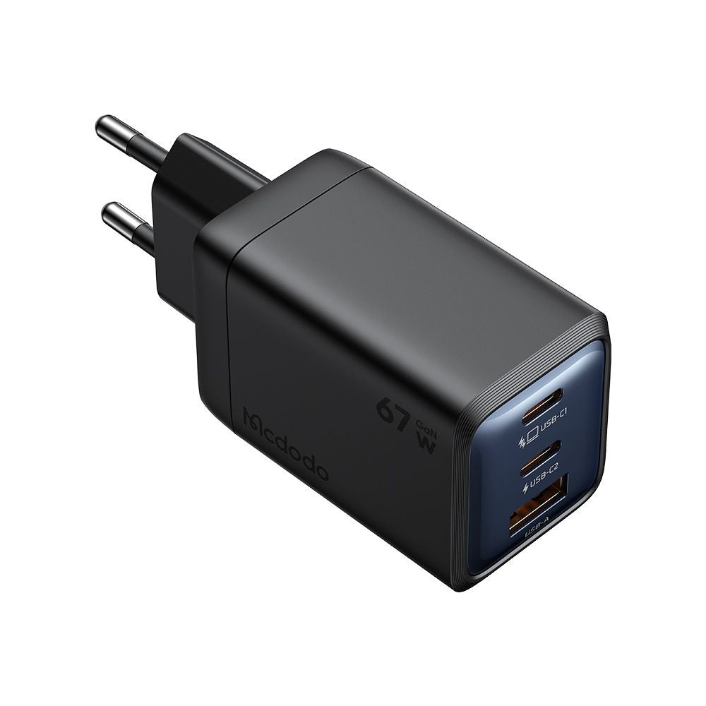 Sieťová nabíjačka McDodo CH-0970 Gana Mini, 67W, 3A, 1 x USB-A - 2 x USB-C, Čierna