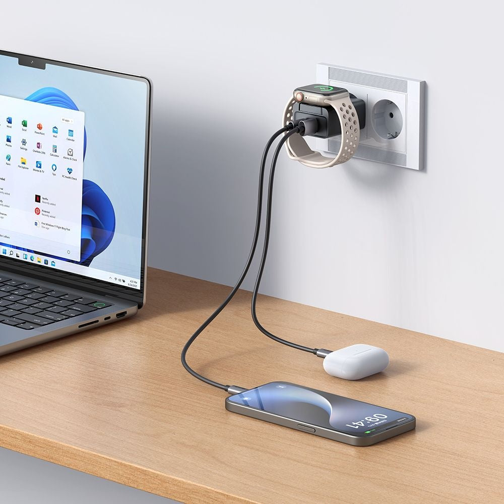 Sieťová nabíjačka McDodo CH-3700 Companion, 30W, 3A, 1 x USB-A - 1 x USB-C, čierna