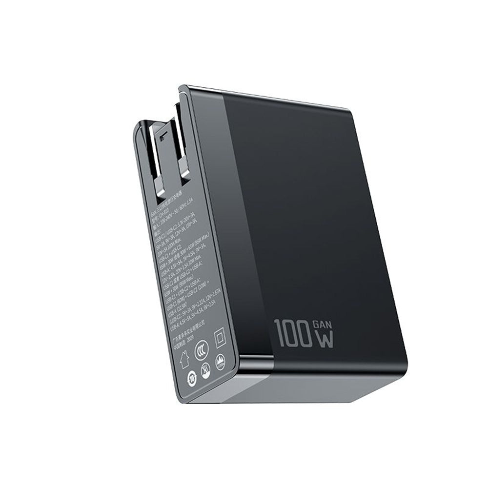 Sieťová nabíjačka McDodo CH-8101 Pro Nuc AR Power Travel, 100W, 5A, 1 x USB-A - 2 x USB-C, Čierna