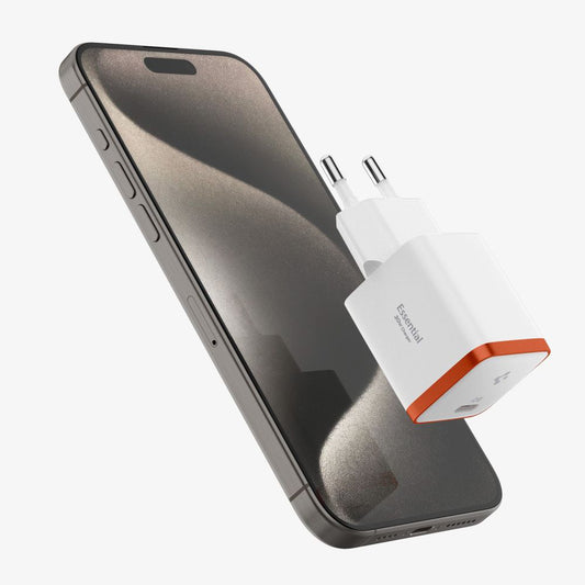 Sieťová nabíjačka Spigen EE301EU Essential, 30W, 3A, 1 x USB-C, biela ACH08449