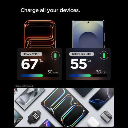 Sieťová nabíjačka Spigen EE301EU Essential, 30W, 3A, 1 x USB-C, Titanovo sivá ACH10448