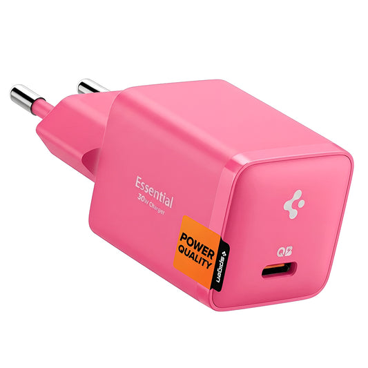 Sieťová nabíjačka Spigen EE301EU Essential, 30W, 3A, 1 x USB-C, ružová ACH10449
