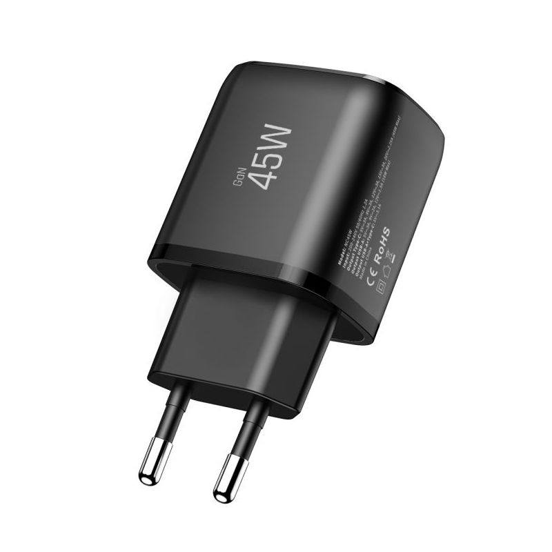 Sieťová nabíjačka Tech-Protect NCA45W, 45W, 3A, 1 x USB-A - 1 x USB-C, Čierna