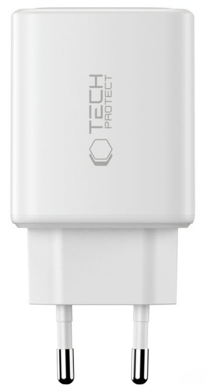 Sieťová nabíjačka Tech-Protect NCA65W, 65W, 3A, 1 x USB-A - 2 x USB-C, Biela