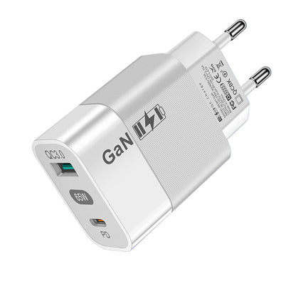 Sieťová nabíjačka Techsuit CHPD131, 65W, 3.25A, 1 x USB-A - 1 x USB-C, Biela