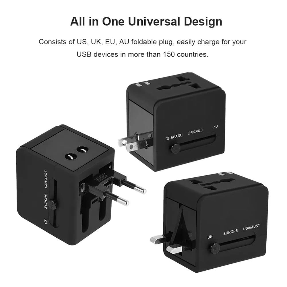 Sieťová nabíjačka Techsuit HHt148 Travel, 10W, 2A, 2 x USB-A, Čierna