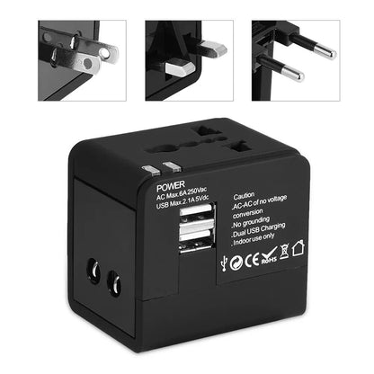 Sieťová nabíjačka Techsuit HHt148 Travel, 10W, 2A, 2 x USB-A, Čierna