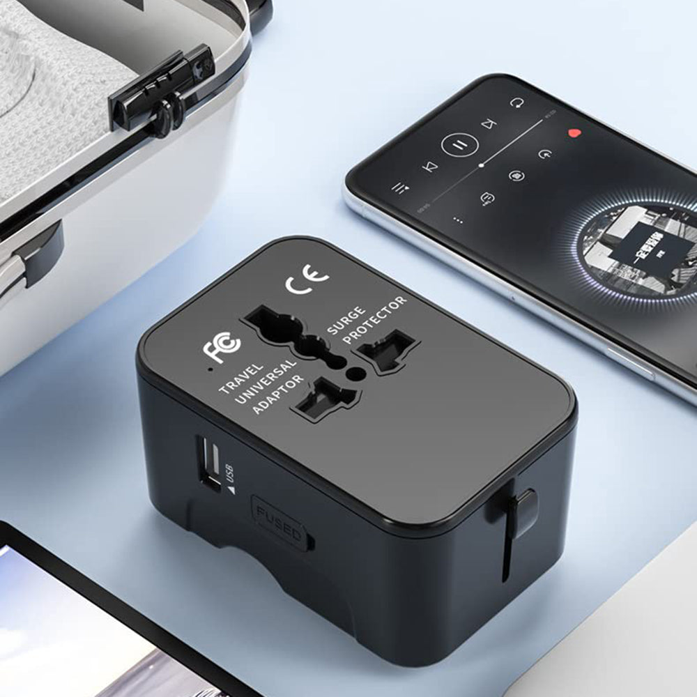 Sieťová nabíjačka Techsuit HHT202-2C Travel, 15W, 3A, 2 x USB-C, Čierna