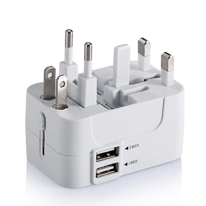 Sieťová nabíjačka Techsuit HHT202 Travel, 10W, 2A, 2 x USB-A, Biela