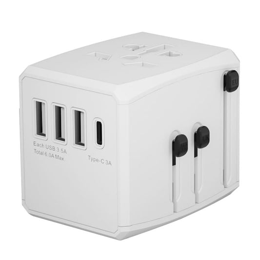 Sieťová nabíjačka Techsuit HHT904-B3 Travel, 30W, 3A, 3 x USB-A - 1 x USB-C, Biela