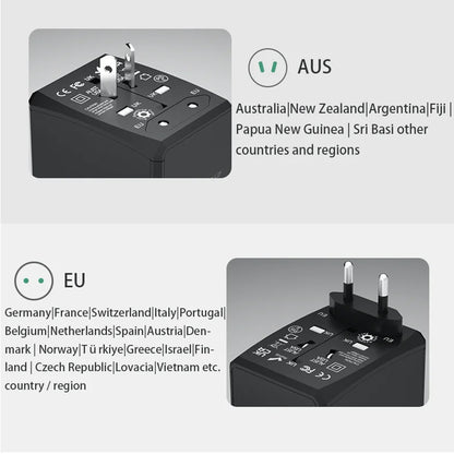 Sieťová nabíjačka Techsuit HHT904-W2 Travel, 20W, 3A, 2 x USB-A - 2 x USB-C, Biela