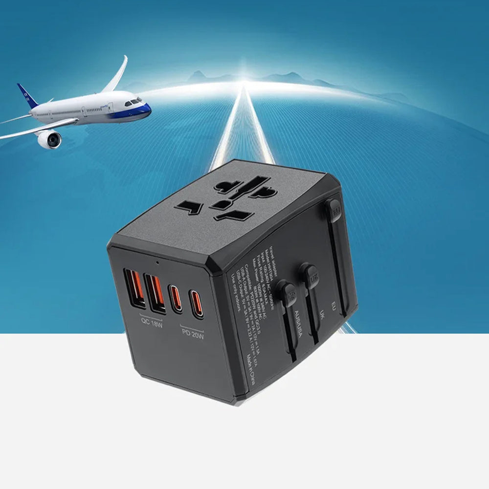 Sieťová nabíjačka Techsuit HHT904-W2 Travel, 20W, 3A, 2 x USB-A - 2 x USB-C, Biela