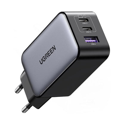 Sieťová nabíjačka UGREEN CD244 (10335), 65W, 3A, 1 x USB-A - 2 x USB-C, sivá