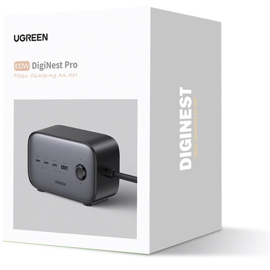 Predlžovačka UGREEN CD270, 2 x Schuko, Sivá