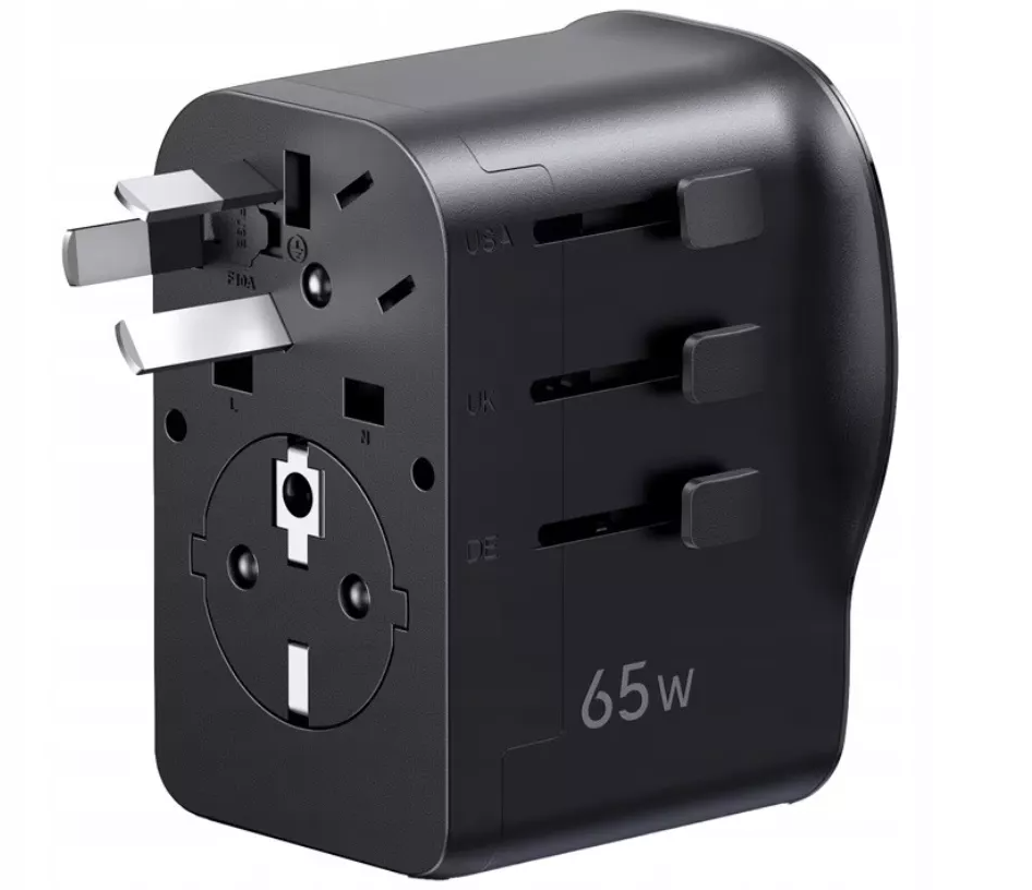 Sieťová nabíjačka UGREEN Travel S550 (55001), 65W, 3,25A, 1 x USB-A - 2 x USB-C, čierna