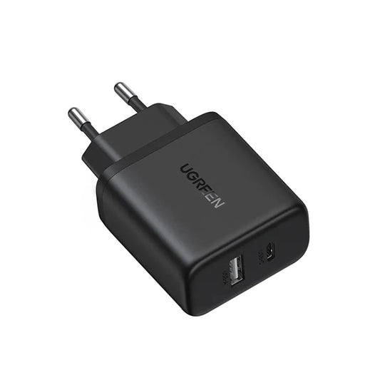 Sieťová nabíjačka UGREEN X227, 20W, 3A, 1 x USB-A - 1 x USB-C, Čierna