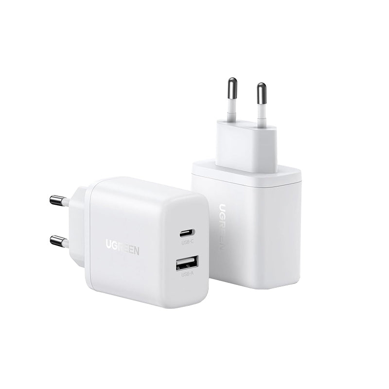 Sieťová nabíjačka UGREEN X227, 20W, 3A, 1 x USB-A - 1 x USB-C, Biela