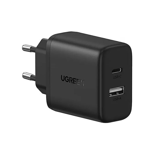 Sieťová nabíjačka UGREEN X227, 20W, 3A, 1 x USB-A - 1 x USB-C, Čierna