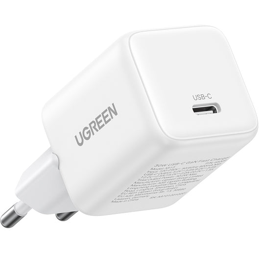 Sieťová nabíjačka UGREEN X513, 30W, 3A, 1 x USB-C, Biela