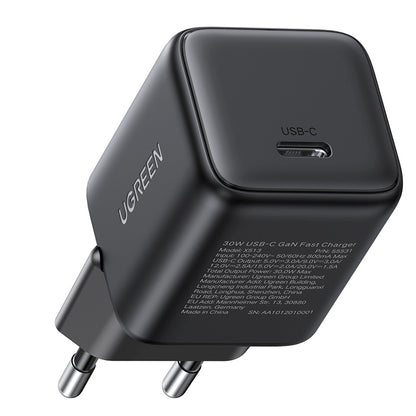 UGREEN X513 Network Charger, 30W, 3A, 1 x USB-C, Black