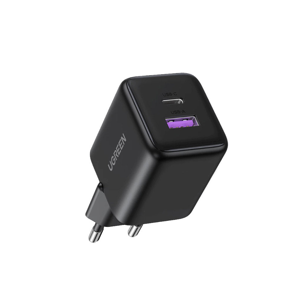 Sieťová nabíjačka UGREEN X516, 30W, 3A, 1 x USB-A - 1 x USB-C, Čierna