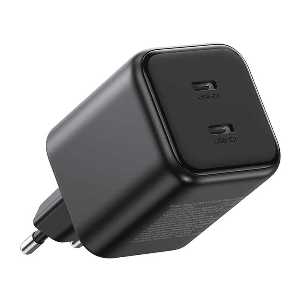 Sieťová nabíjačka UGREEN X526 (65058), 45W, 3A, 2 x USB-C, čierna