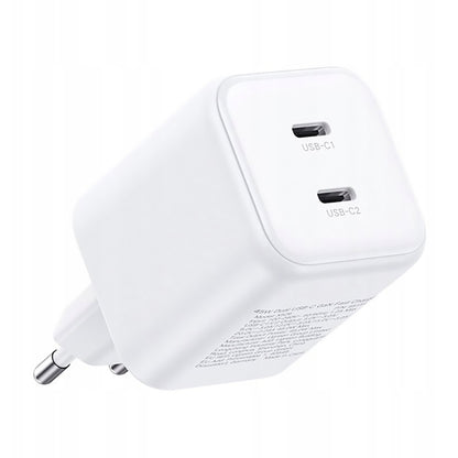 Sieťová nabíjačka UGREEN X526 (65154), 45W, 3A, 2 x USB-C, biela