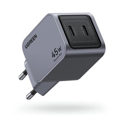 Sieťová nabíjačka UGREEN X707 Nexode Pro, 45 W, 3A, 2 x USB-C, sivá 