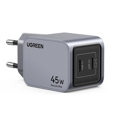 Sieťová nabíjačka UGREEN X707 Nexode Pro, 45 W, 3A, 2 x USB-C, sivá 
